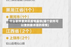 什么软件查地区疫情最快(哪个软件可以查到最详细的疫情)