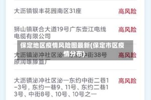 保定地区疫情风险图最新(保定市区疫情分布)