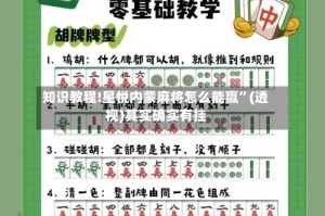 知识教程!星悦内蒙麻将怎么能赢”(透视)其实确实有挂