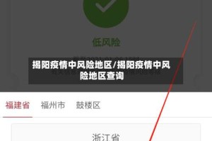 揭阳疫情中风险地区/揭阳疫情中风险地区查询