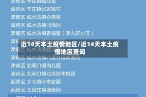近14天本土疫情地区/近14天本土疫情地区查询