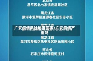广安疫情风险地区图表/广安疫情严重吗
