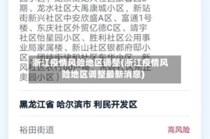 浙江疫情风险地区调整(浙江疫情风险地区调整最新消息)