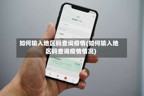 如何输入地区码查询疫情(如何输入地区码查询疫情情况)-第2张图片