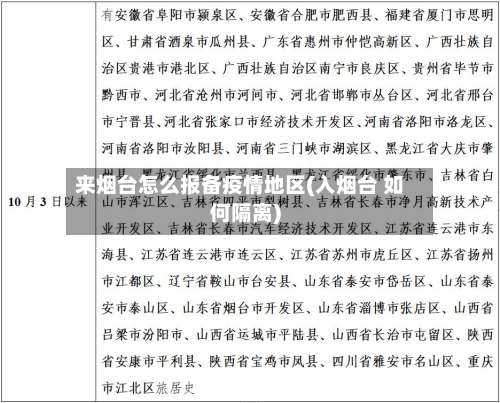 来烟台怎么报备疫情地区(入烟台 如何隔离)-第3张图片
