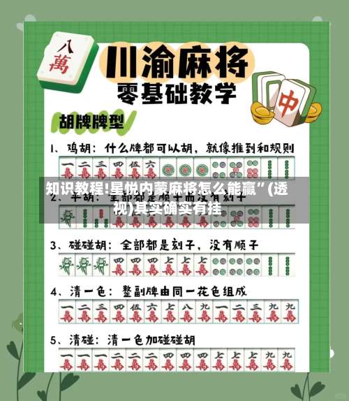 知识教程!星悦内蒙麻将怎么能赢	”(透视)其实确实有挂-第1张图片