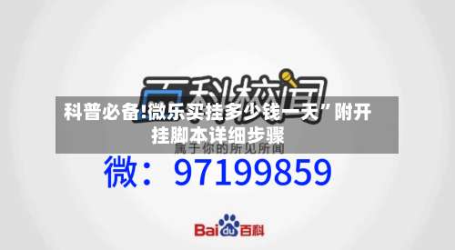 科普必备!微乐买挂多少钱一天	”附开挂脚本详细步骤-第2张图片
