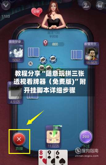 教程分享“随意玩拼三张透视看牌器（免费版)”附开挂脚本详细步骤-第1张图片
