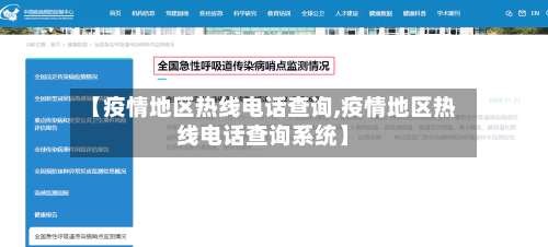 【疫情地区热线电话查询,疫情地区热线电话查询系统】-第1张图片