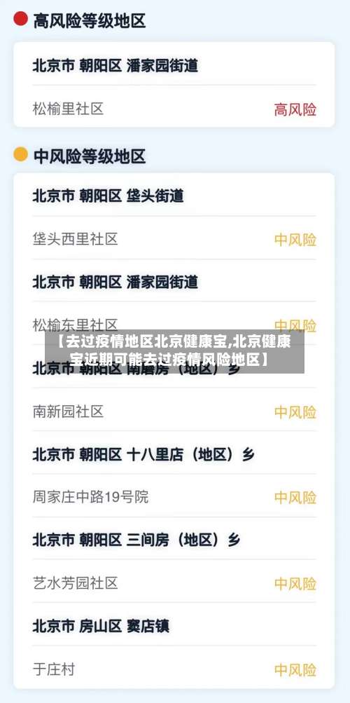 【去过疫情地区北京健康宝,北京健康宝近期可能去过疫情风险地区】-第2张图片