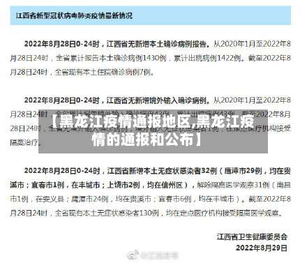 【黑龙江疫情通报地区,黑龙江疫情的通报和公布】-第2张图片