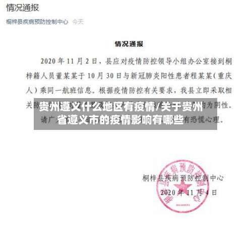 贵州遵义什么地区有疫情/关于贵州省遵义市的疫情影响有哪些-第1张图片