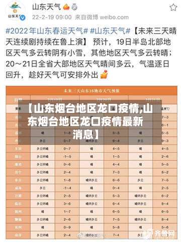 【山东烟台地区龙口疫情,山东烟台地区龙口疫情最新消息】-第2张图片